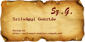 Szilvágyi Gusztáv névjegykártya