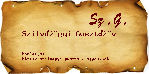 Szilvágyi Gusztáv névjegykártya