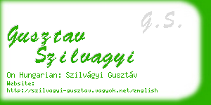 gusztav szilvagyi business card
