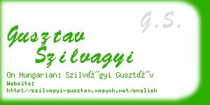 gusztav szilvagyi business card